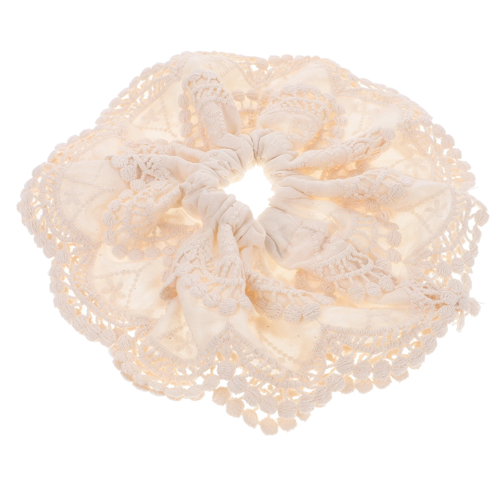 

Korean White Bow Hair Scrunchies Large Half Bun Tie Accessories Women Girls Ponytail Holders Elastic Hairstyle Tools Hairb s