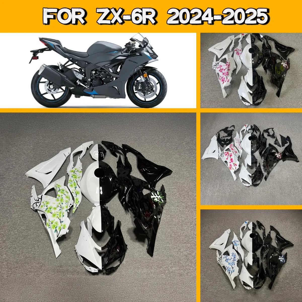 

For 2024 2025 Kawasaki ZX6R Motorcycle Fairings Set Injection Molded Hot Style 24 25 ZX 6R Fairing Panel Kit