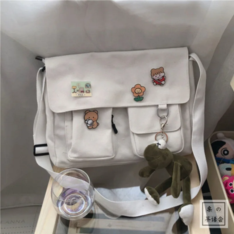 Frauen Einfache Umhängetasche Lässige Satchel Damen Handtaschen Schulter Tasche Tasche Mädchen Süße Gedruckt Leinwand Kreuz Schule Taschen Geldbörsen