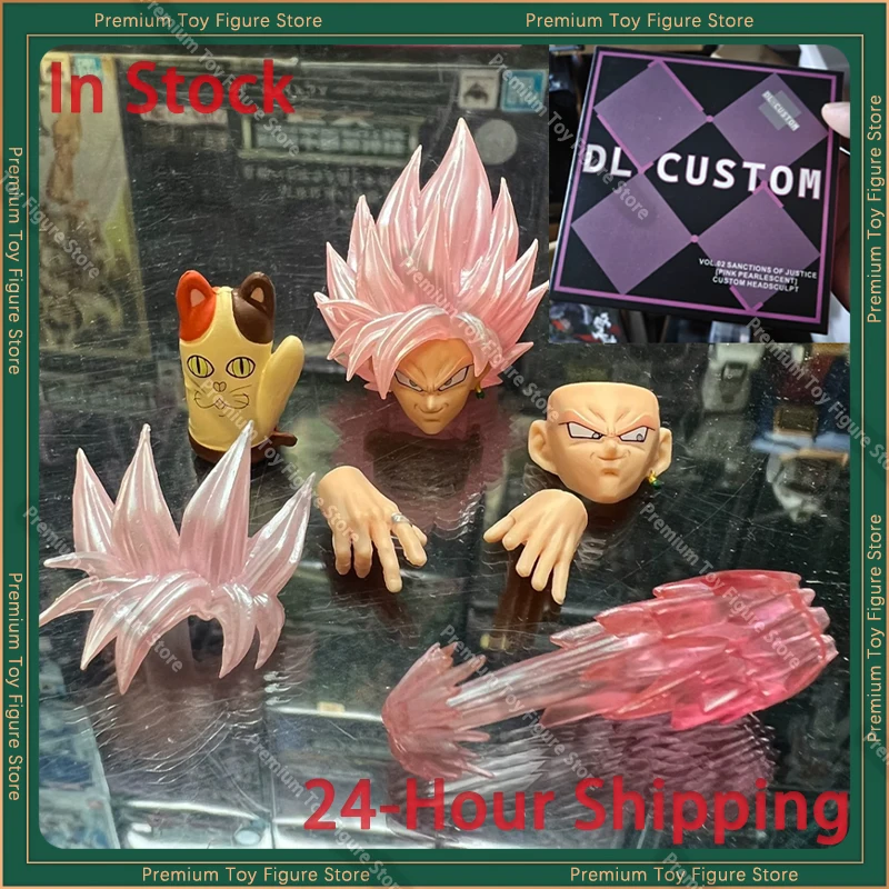 En Stock, Figura de Acción Personalizada DL SHF Ssj Rose Son Goku Dragon Ball Z Black Zamasu, Accesorios de Escultura de Cabeza, Modelo de Anime