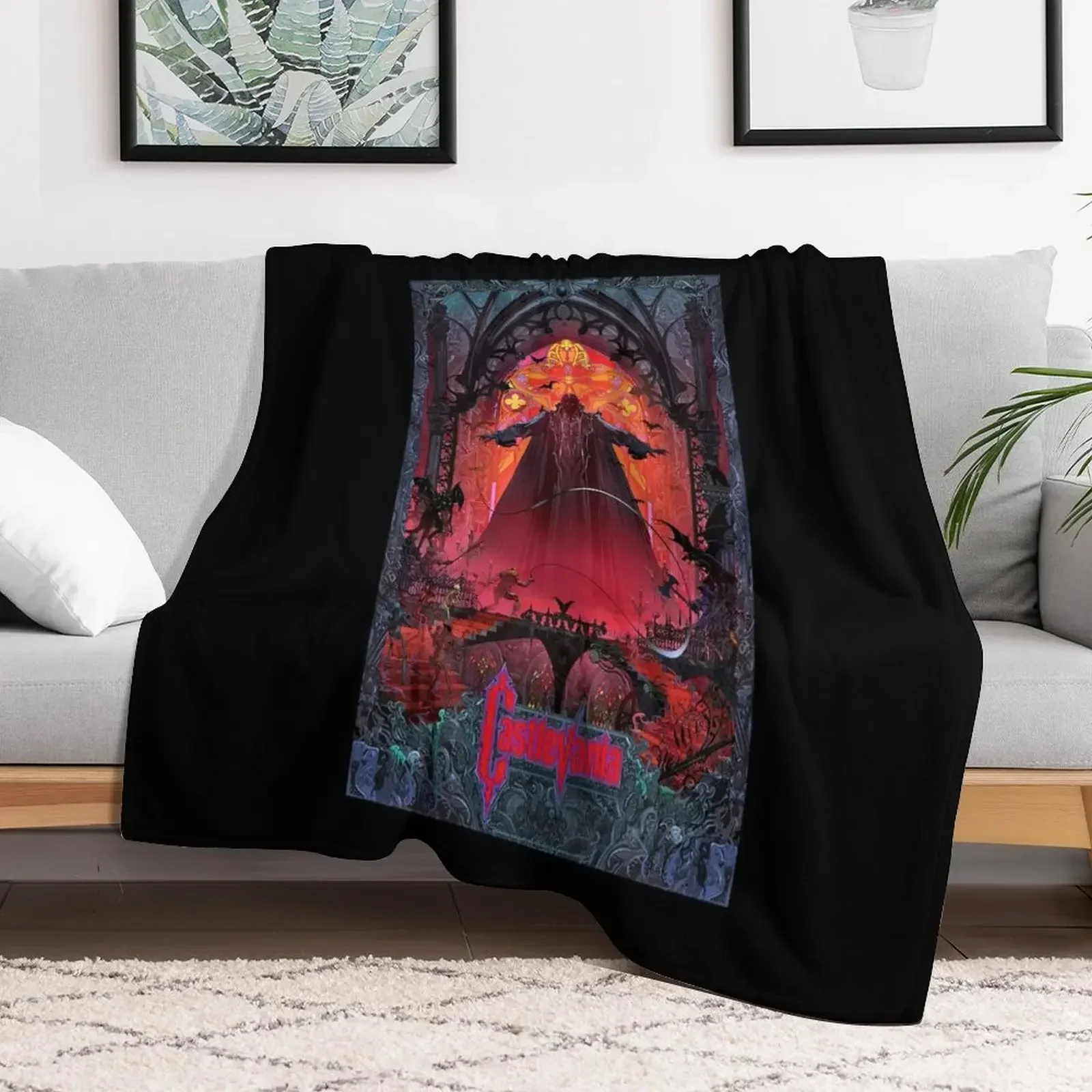 Castlevania Dracula Perfect Gift For Fan Throw Blanket Soft Plush Plaid Flannels Plaid Blankets