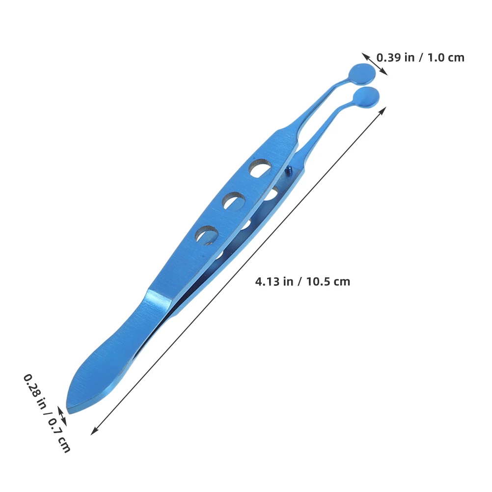 

Titanium Alloy Massage Tweezers Eye Tool for Crafting Curved Round Meibomian Gland Unclogging Forceps