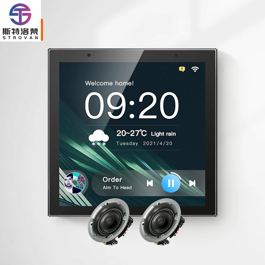 

STLF 4 Inch Smart Home Touch Screen Switch Automation Multi-functional Intelligent Zigbee Tuya Smart Home Control Panel