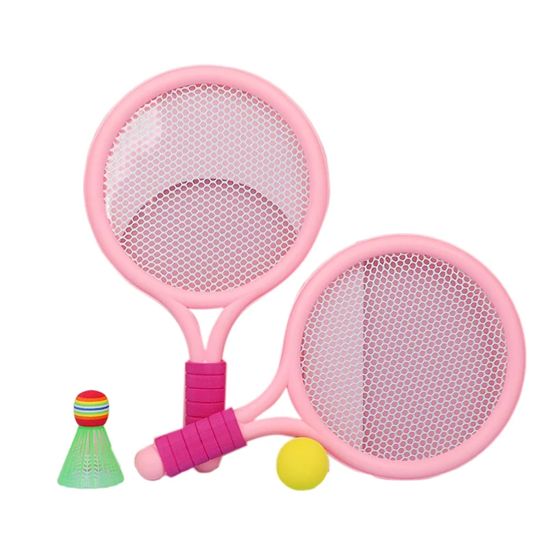 1 Set Pink Colour Beach Tennis Badminton Racket Set Outdoor Sports Mini Badminton Racket Children's Beach Racket