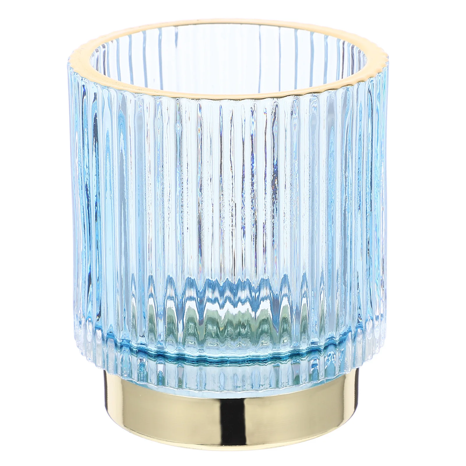 

Transparent Glass Makeup Brush Holder Simple Design Organizer for Vanity Table Pen Holder Makeup Organizer