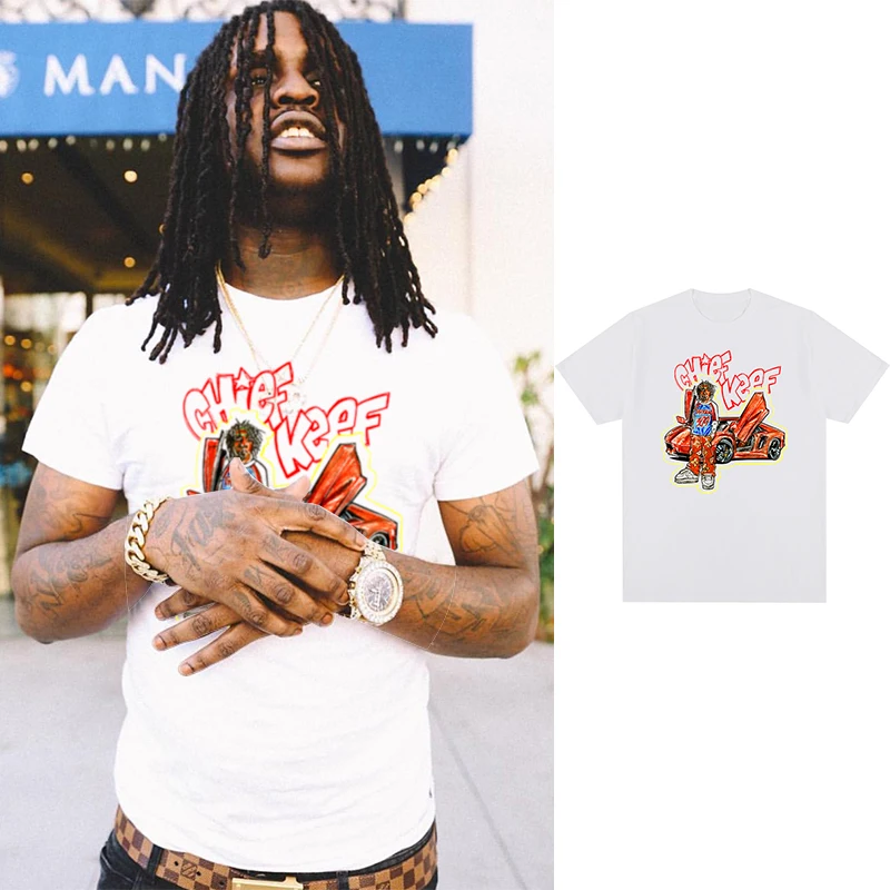 หัวหน้า Keef Vintage Hip Hop Rap Rapper Retro Graphic เสื้อยืดผู้ชายผ้าฝ้ายชายเสื้อใหม่ TEE TSHIRT สตรี