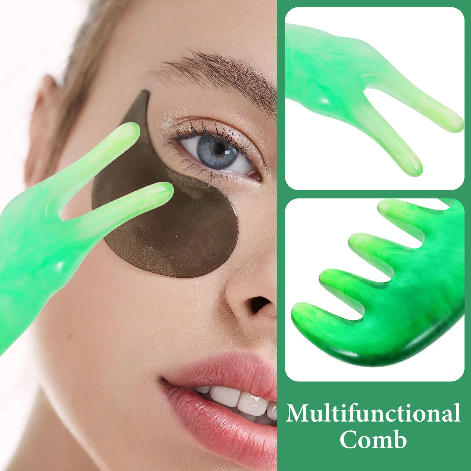 

Набор Y-образных массажных расчесок-скребков для головы, лица и шеи: подтяжка кожи, улучшение впитывания сыворотки, акупрессурный массажер для кожи головы