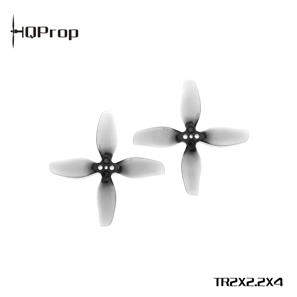 HQProp TR2x2.2x4 Grey PC Propeller 12CW+12CCW for FPV Racing Drone - Durable Poly Carbonate Lightweight