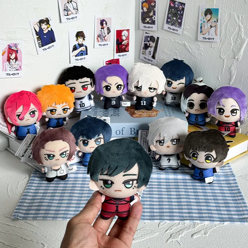 Mini 10cm Blue Lock Plush Stuffed Doll Seishiro Nagi Isagi Yoichi Chigiri Bachira Meguru Pendant Toy for Collectors And Gifts