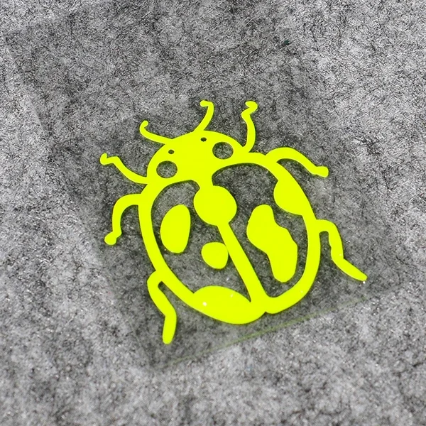 Animal Beetle Motorcycle Locomotive Oil Tank Body Stickers Car Styling Vinyl Decals Applique Fluorescent yellow 5cm