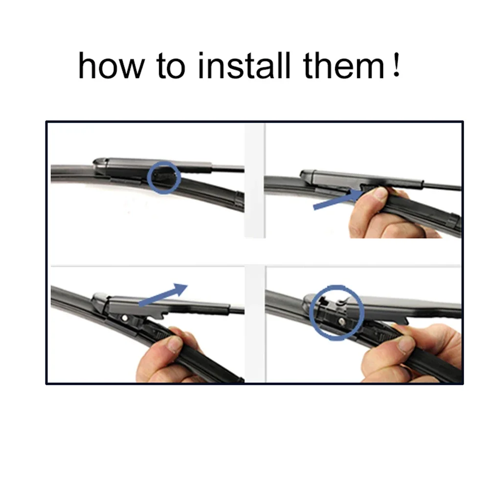 الجبهة الخلفية الباب الخلفي الزجاج الأمامي ممسحة الزجاج الأمامي شفرات مجموعة لسيارات BMW 3 سلسلة F31 بجولة 2011 - 2019 3 قطعة/المجموعة #4