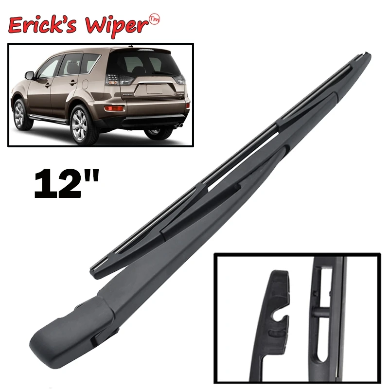 

Erick's Wiper 12" Rear Wiper Blade & Arm Set Kit For Mitsubishi Outlander 2006 - 2012 Windshield Windscreen Tailgate Window