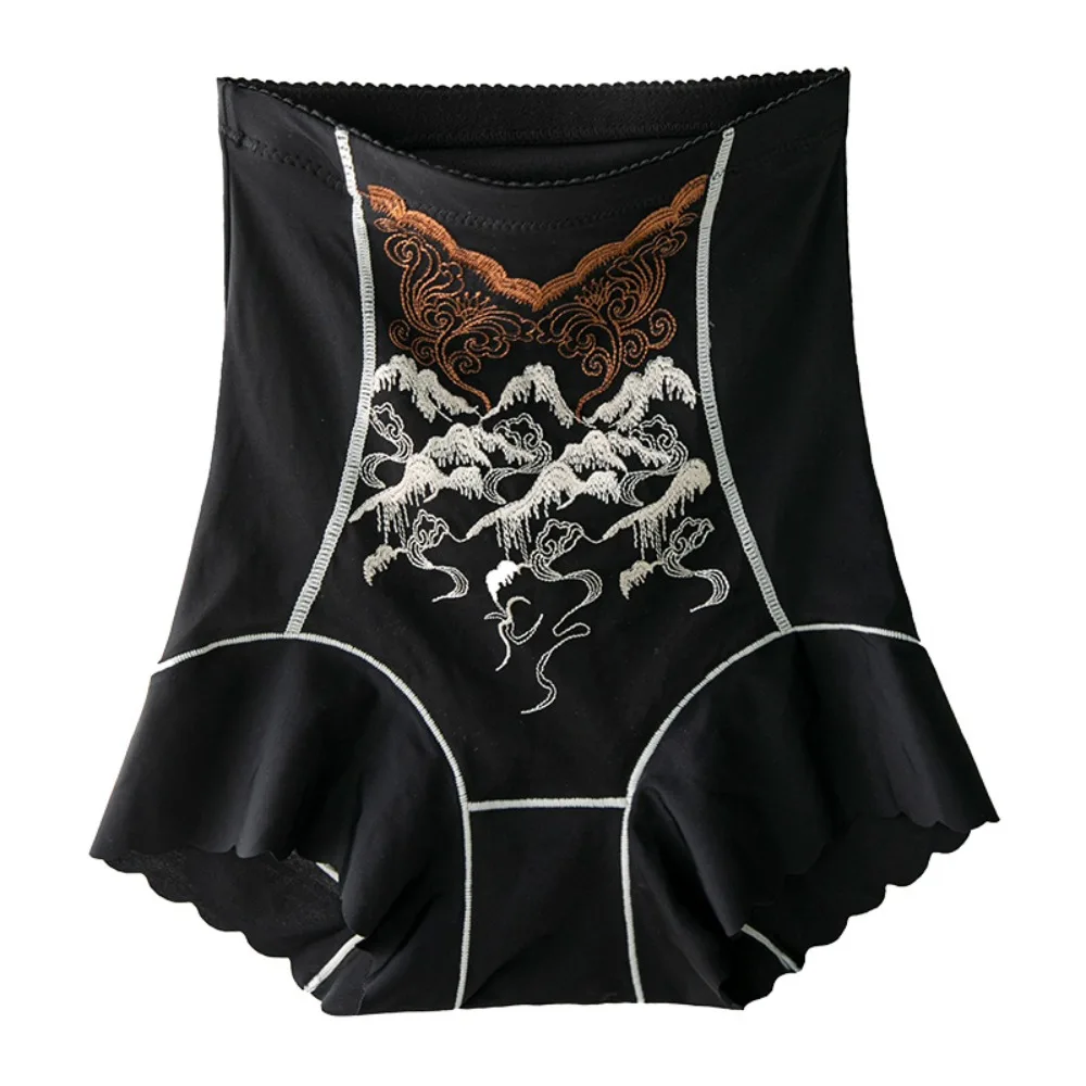 

New 3D Embroidered Tummy Control Shaper Shorts Seamless High Waist Waist Trainer Breathable Black Color Butt Lifter Shapewear