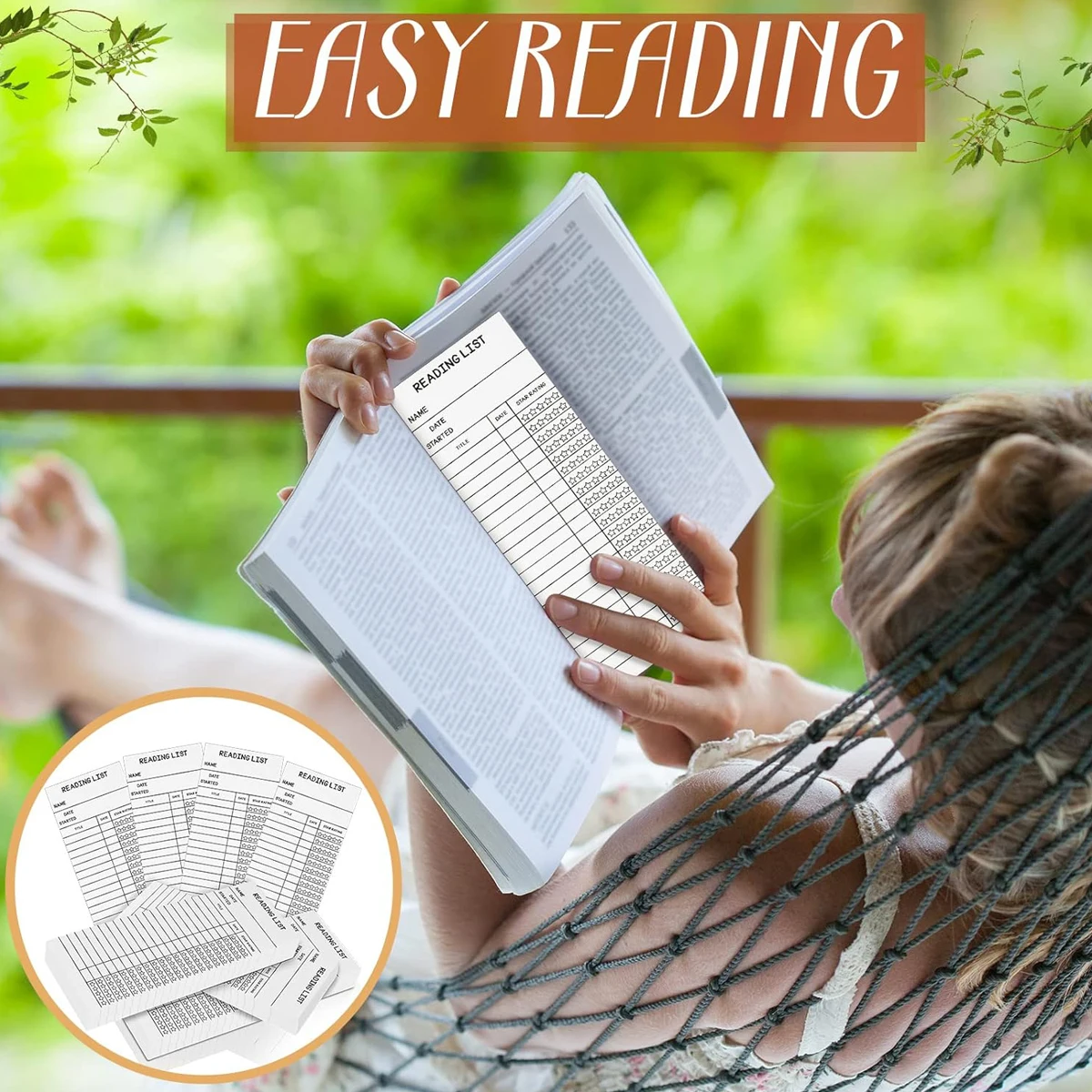 50pcs reading list bookmarks, reading log bookmarks, gifts and literary supplies for reading lovers