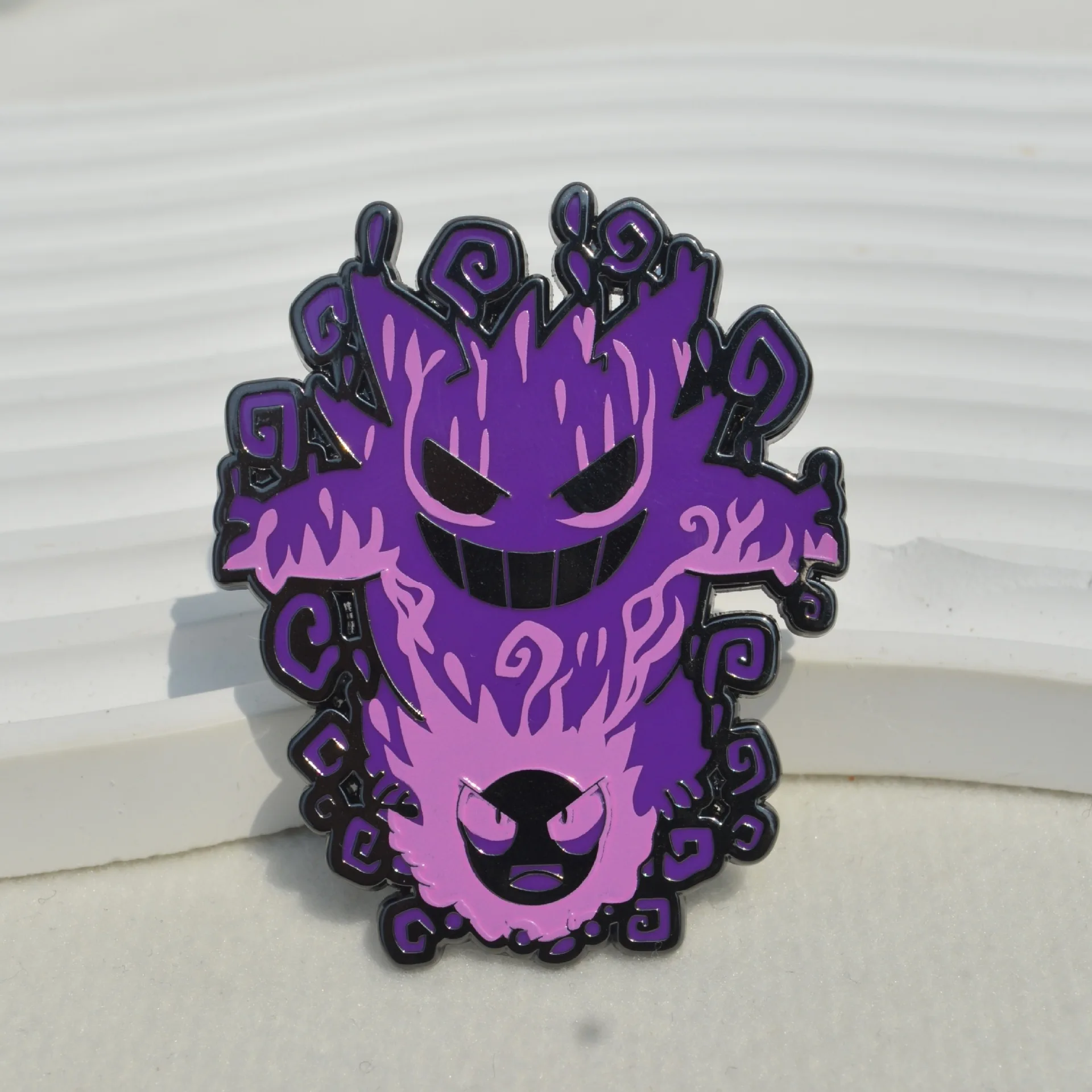  3 قطعة Miniso أنيمي Gengar الوحش دبابيس المينا الكرتون دبابيس دبابيس امرأة الرجال شارات ظهره الملابس تأثيري اكسسوارات هدية #3