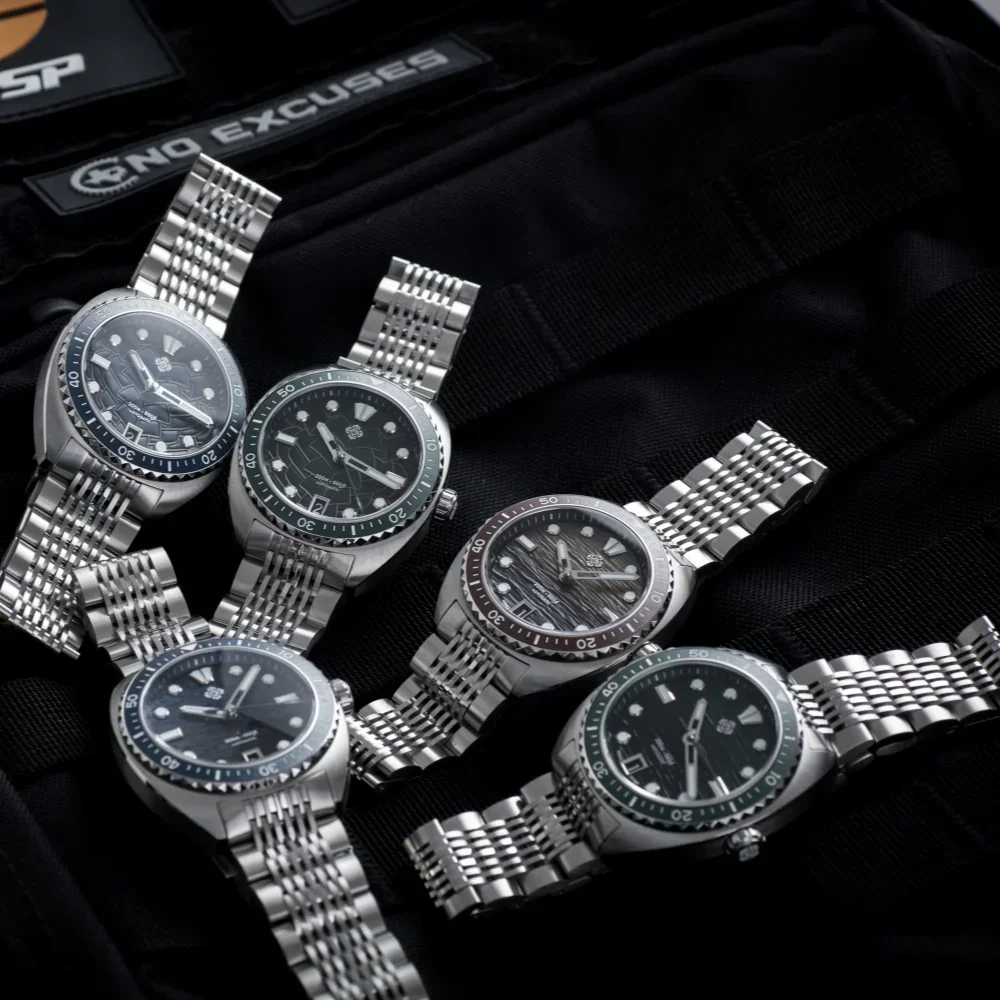 IXDAO IPOSE 2025 جديد ساعة ميكانيكية للرجال NH35A أذن البحر الفولاذ المقاوم للصدأ مضيئة BWG-9 التنين مقياس نمط Reloj Hombre