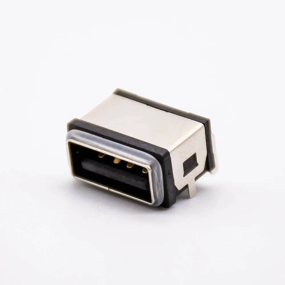 conector-usb-a-prova-d'Agua-femea-4p-soquete-ipx8-tipo-a-smt-90-graus