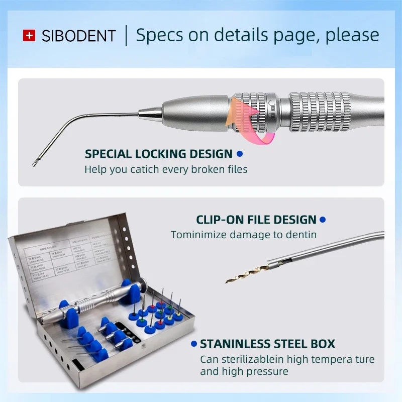 Dental Endodontic Endo File Removal System Kit Endo Broken File Removal Instrument Set Root Canal File Extractor For Clinic remo