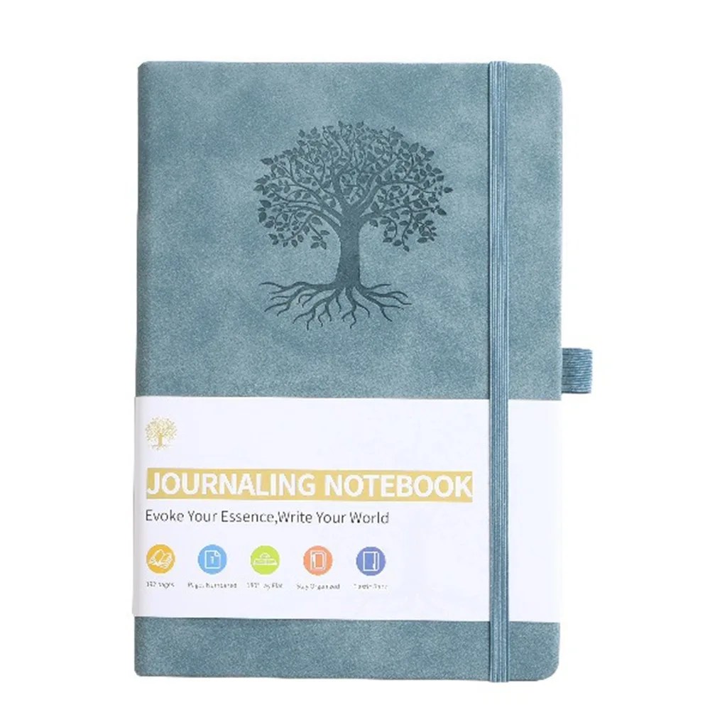 

Simple Journal Notebook PU Leather with Elastic Strap A5 Pocket Notepad Solid Color Thickened Writing Notebook School Supplies