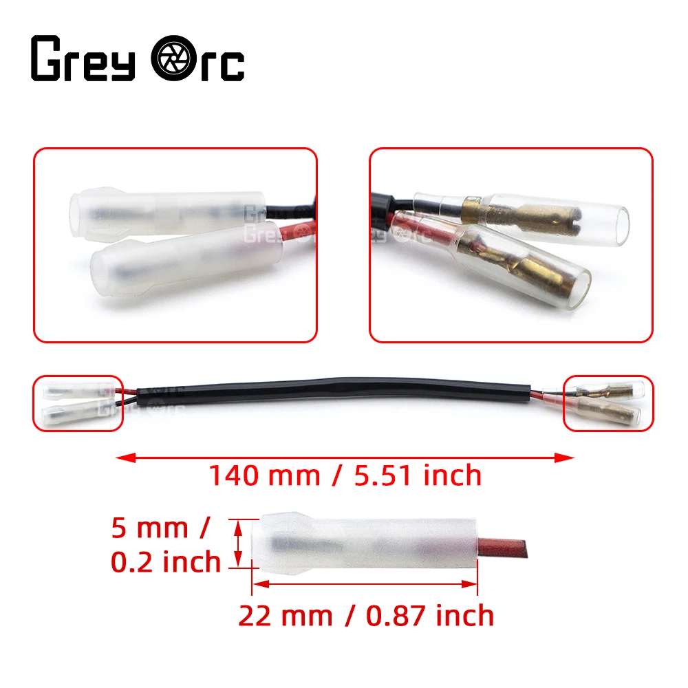 Turn Signal Marker Wire Adapter Plug Connectors For Triumph 2 Wires Connector 2 Power Cords Motorcycle Accessories