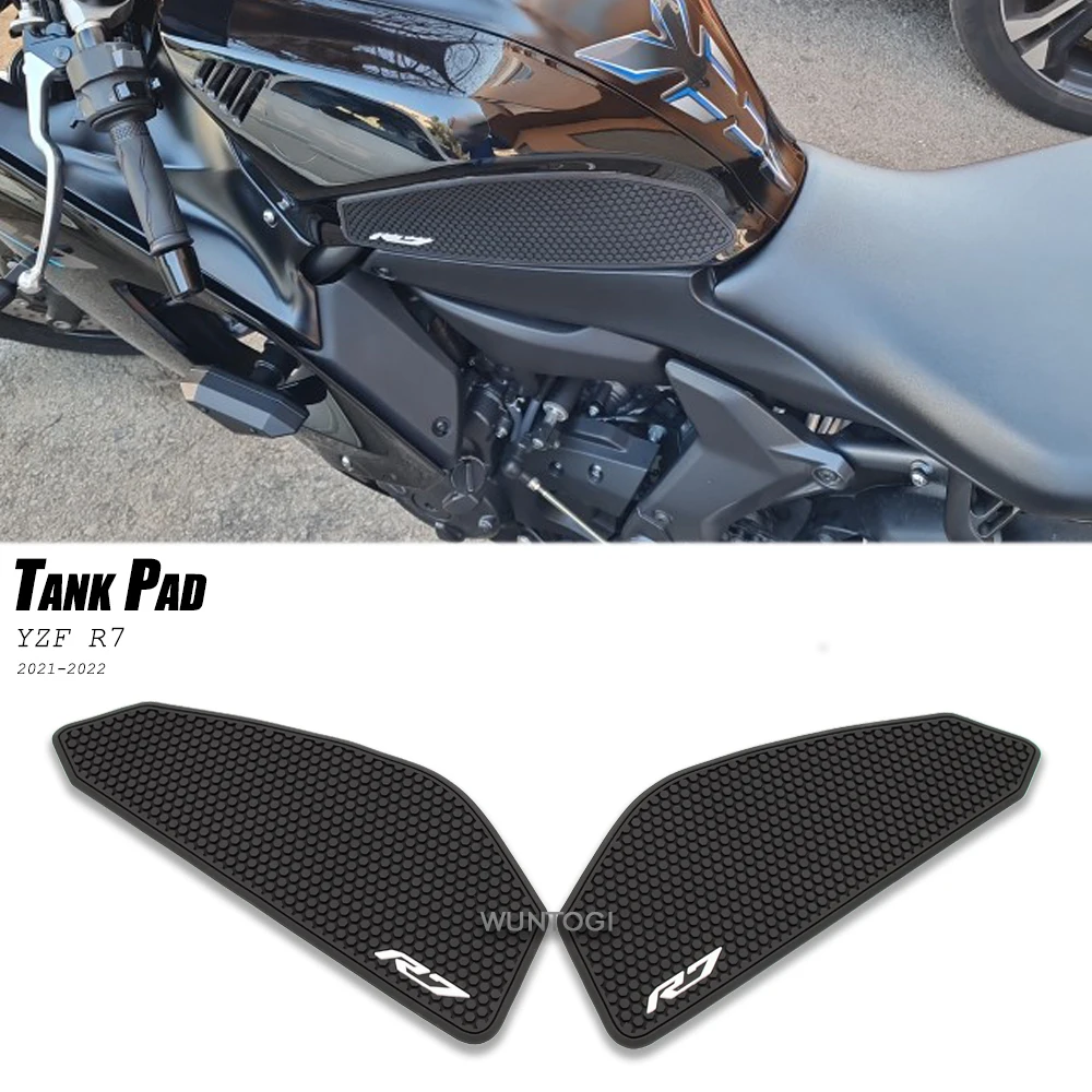 For Yamaha R7 YZF R7 YZFR7 Motorcycle Side Fuel Tank pad Tank Pads Protector Stickers Decal Gas Knee Grip Traction Pad Tankpad