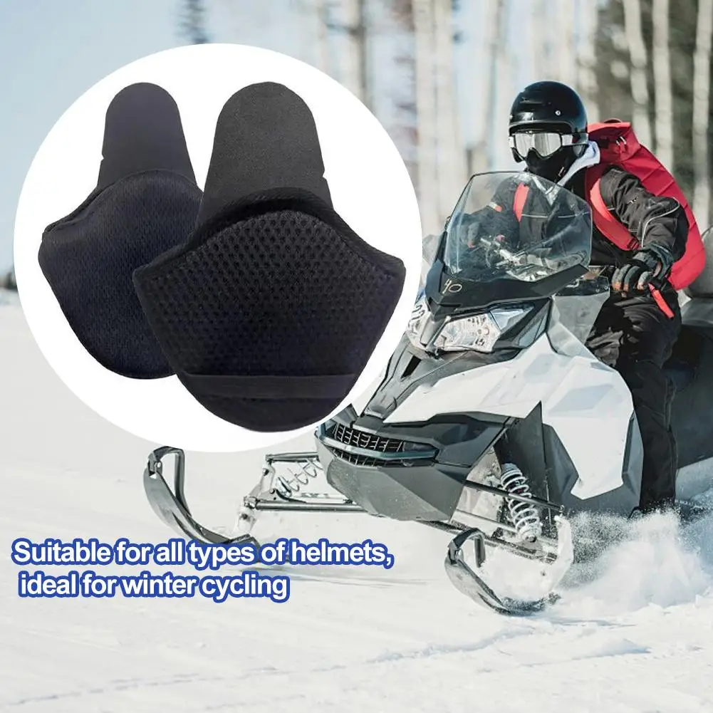 

Motorcycle Helmet Earmuffs Removable Warm Ear Covers For Winter Riding Anti-cold Snowmobile Biking Universal Helmet Accesso O5H9