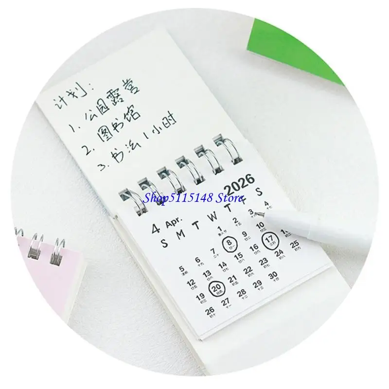 Стол-календарь F3MA 2026 17 месяцев с августа 2025 года по декабрь 2026 г. Ежемесячный календарь с двумя календарями для для