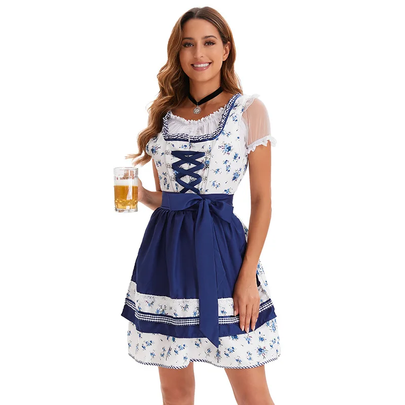 

2025 New German Munich Oktoberfest Dresses Beer Dirndl Traditional Dress Festival Apron Outfits Carnival Party Costumes
