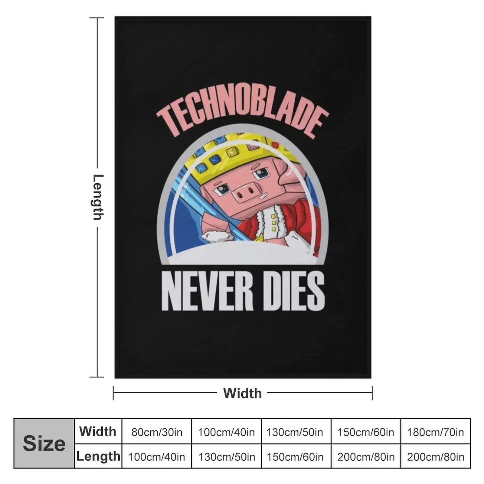 technoblade never dies Throw Blanket Sofas Luxury Throw Quilt Kid'S Blankets