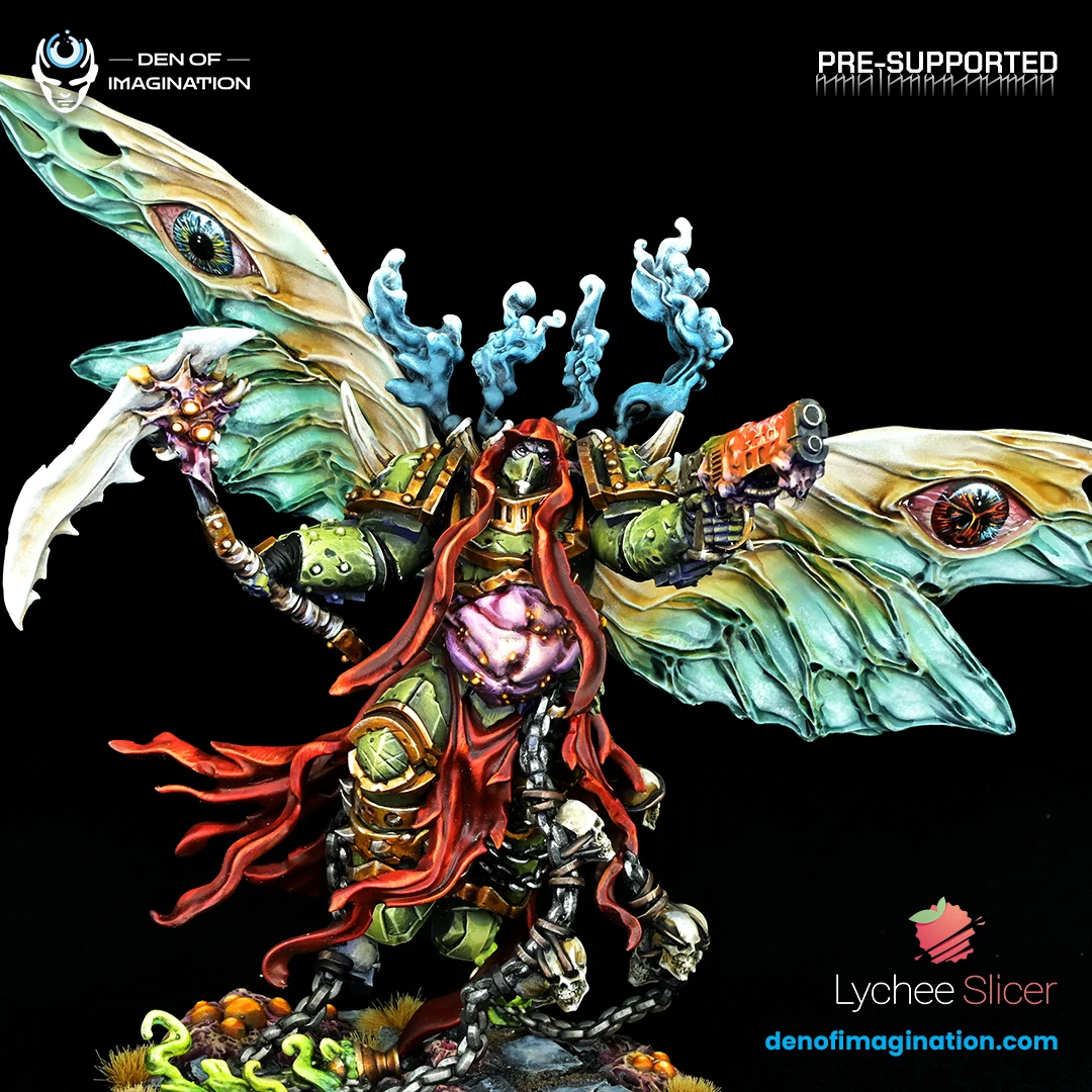 

Tiberius Avatar of Blight, infested Proxy Figure, Pustulent Fighter, 3D Printed Model, Action Tabletop Wargame