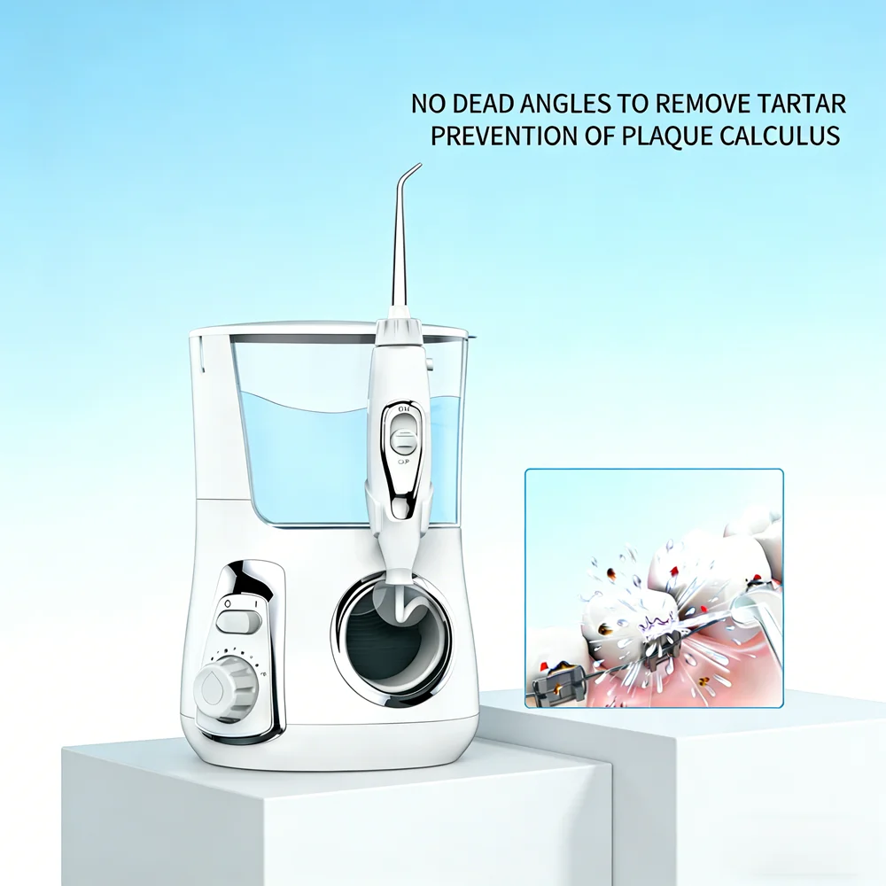 

Профессиональный ирригатор для полости рта 800 мл для домашнего использования, 10 регулируемых режимов и 5 насадок, для здоровья зубов и свежего дыхания