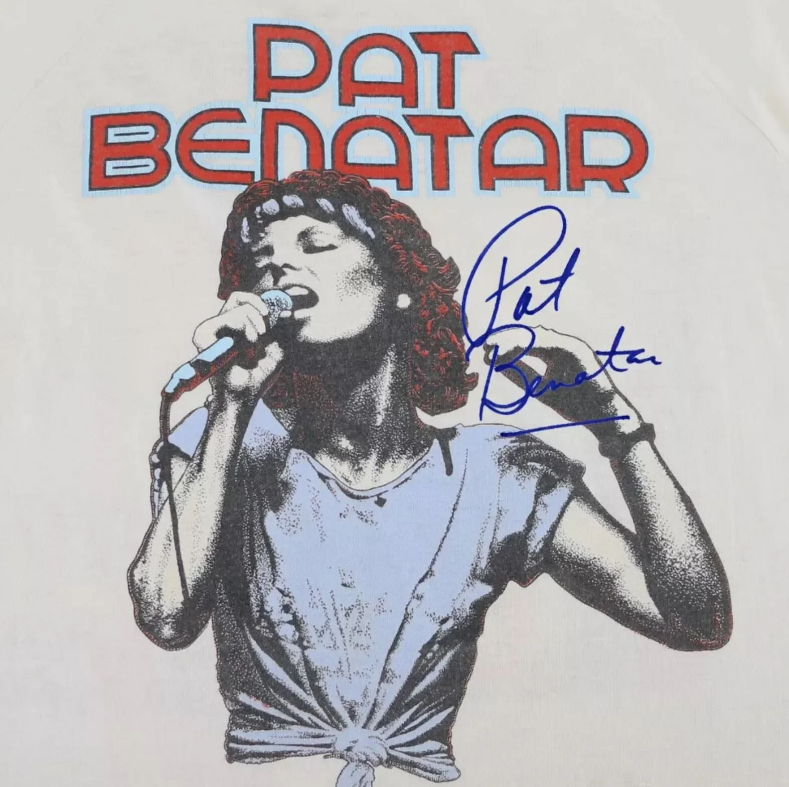 VTG Pat Benatar signed Men T-shirt White Unisex All Sizes