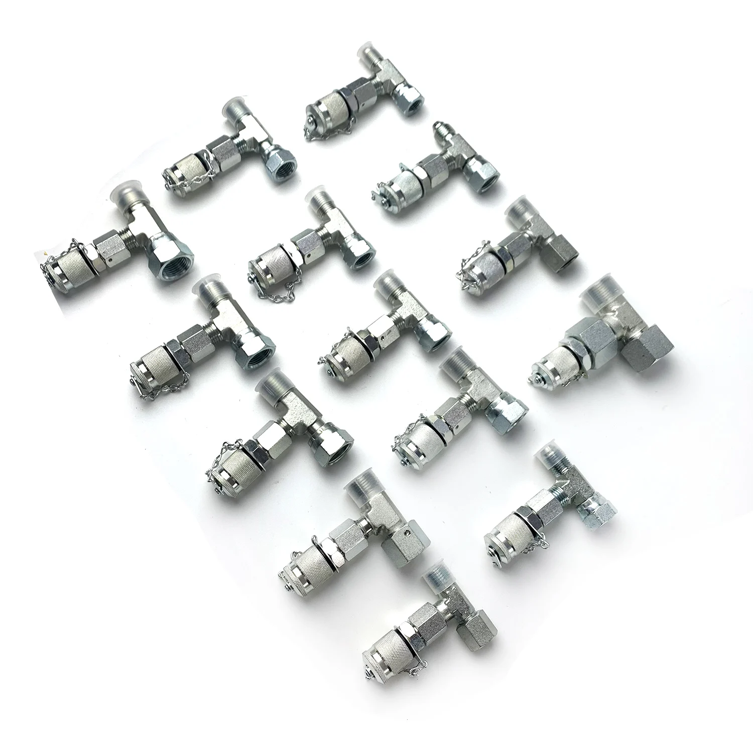 

SINOCMP Hydraulic Tee Adapter Connectors Set Contain Female/Male 3/8, 7/16, 1/4, 9/16, M14*1.5, M16*1.5, M18*1.5