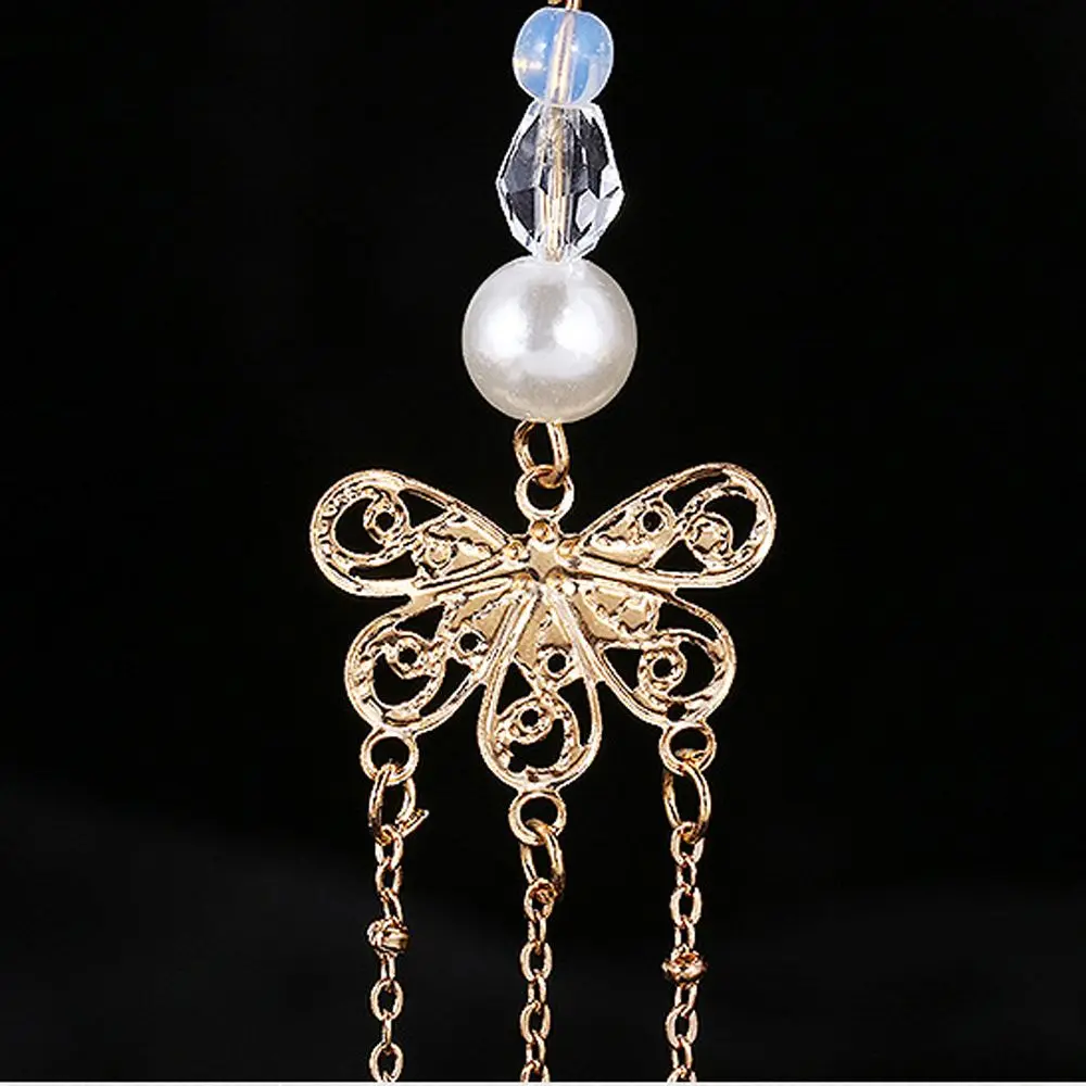 أغطية الرأس HANFU مقاطع الشعر الصينية التقليدية شرابة شرابة كلاسيكية مع مشبك جراد البحر دبوس الشعر شرابة