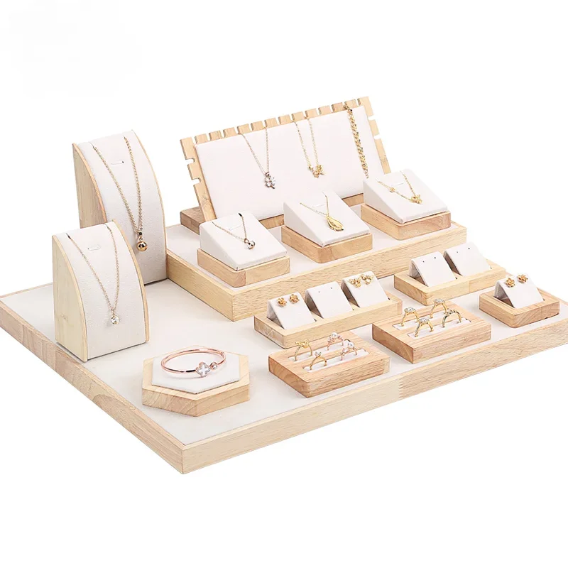 Jewelry Display Tray Set Combination Jewelry Display Rack Window Gold and Silver Counter Set Pieces Display Props