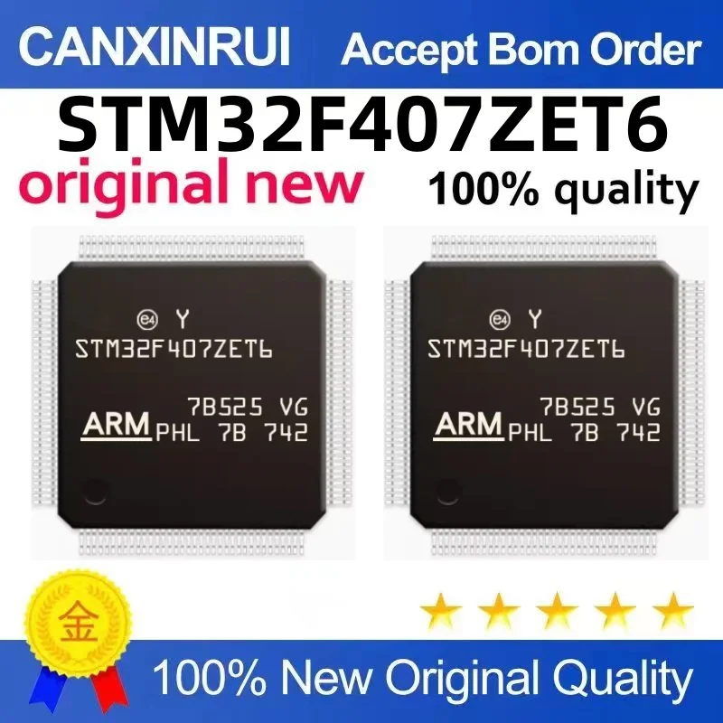 

Original STM32F407ZET6 LQFP-144 ARM Cortex-M4 32-bit microcontroller MCU