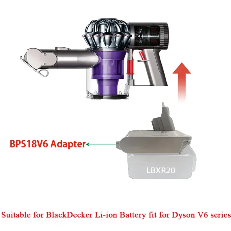 アダプターbps18v6 for dyson v6、mt18v6、mil18v6、dw20v6、エンボス18v6、makita、milwaukee、dewalt、エンボス、ブラックデッカーバッテリー