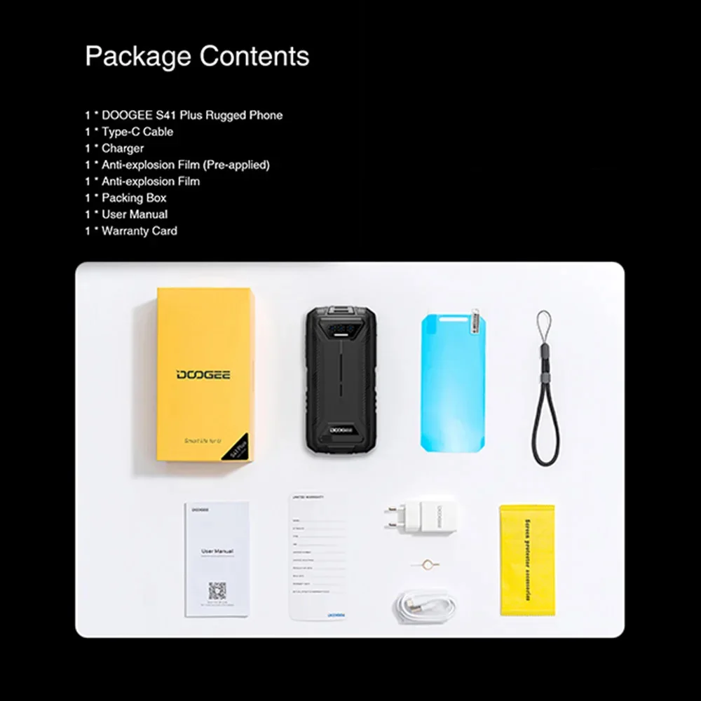 DOOGEE S41 Plus,4 Гб+128 Гб,6300 мАч,Octa Core,5.5"IPS HD,13MP AI Tripla fotocamera,NFC Google Pay,Android 13,4G,г onderль yah onderя