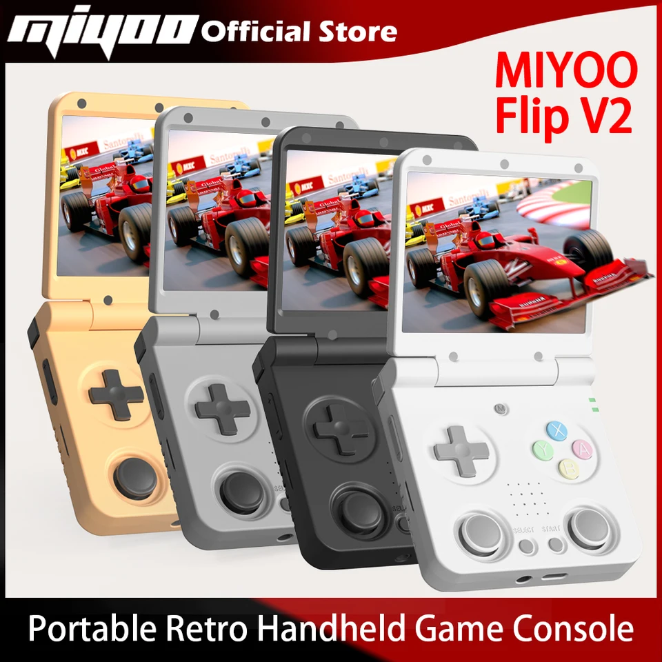 Consola Retro MIYOO Flip V2 3,5 IPS Dual Joysticks