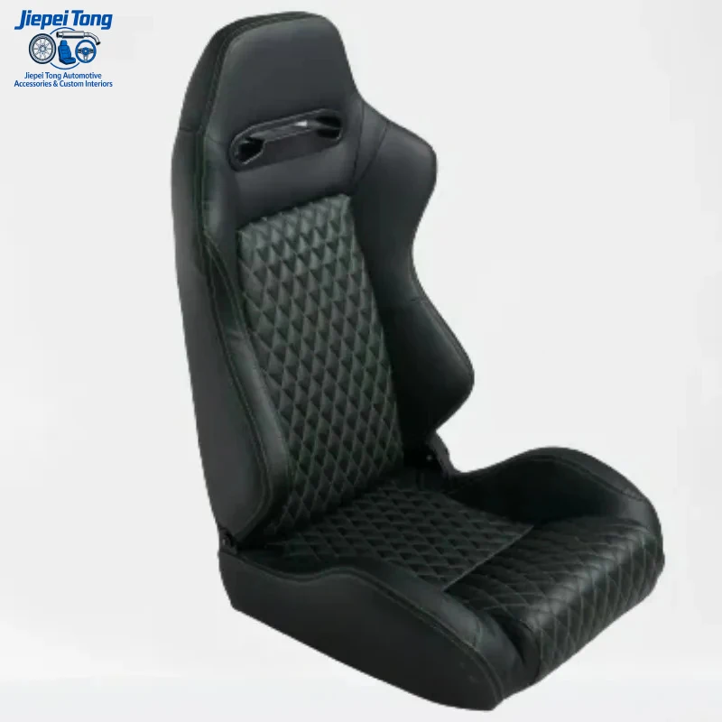 

Универсальное откидное сиденье для баррель-рейсинга из черной ПВХ-кожи с карбоновым покрытием