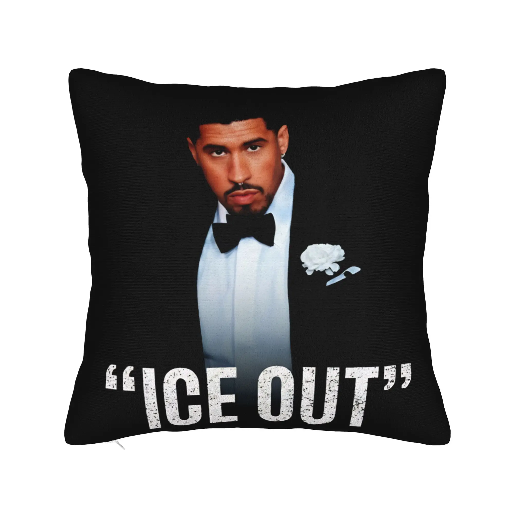 Bad Bunnys Benito Bowl Ice Out Printed Pillowcases Cushion Cover  Throw Pillow Cover Y2K Seater Decorations Square Multi-Size