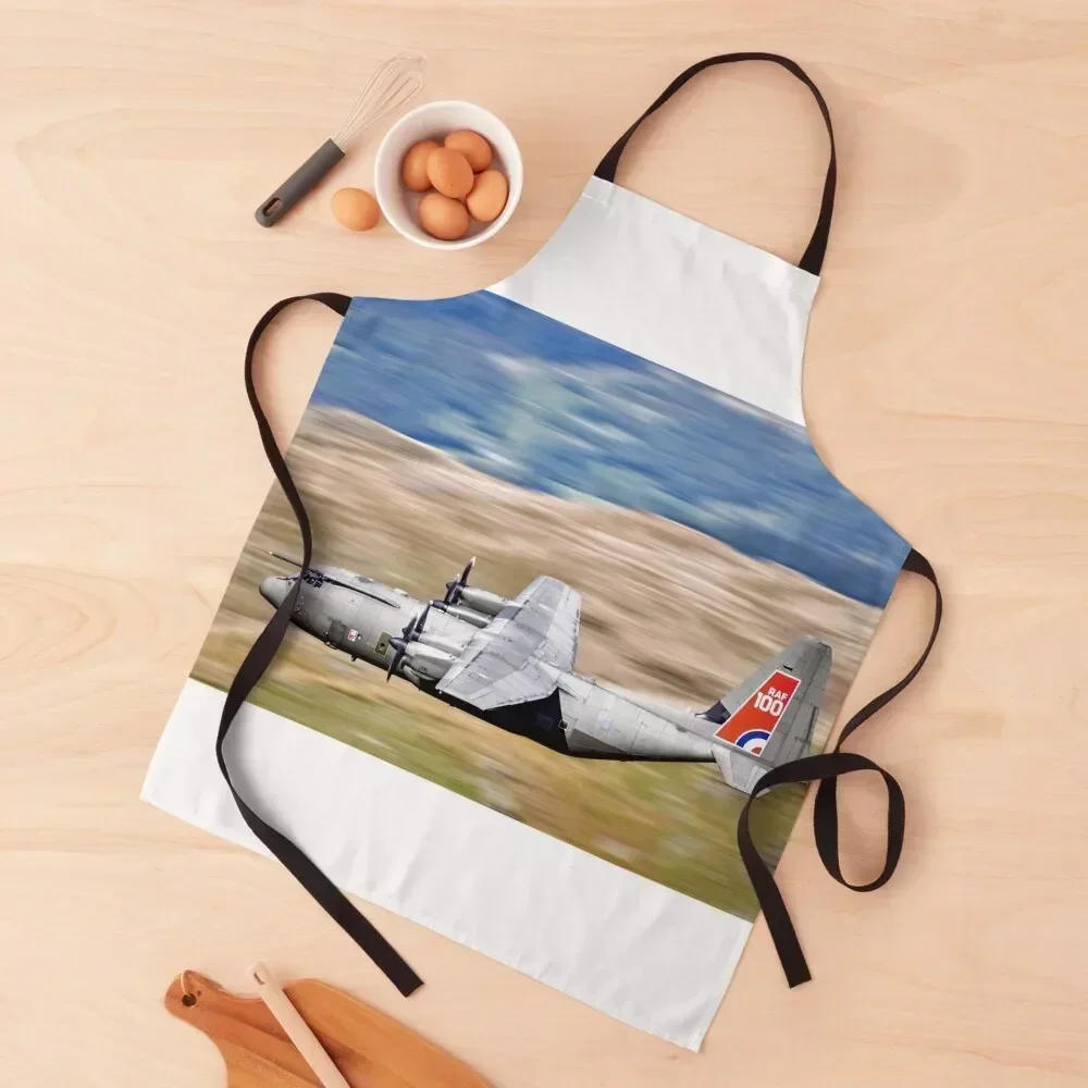 

RAF C130 Hercules Low Level in the Mach Loop Apron For Man Haircut kitchen gadgets Apron