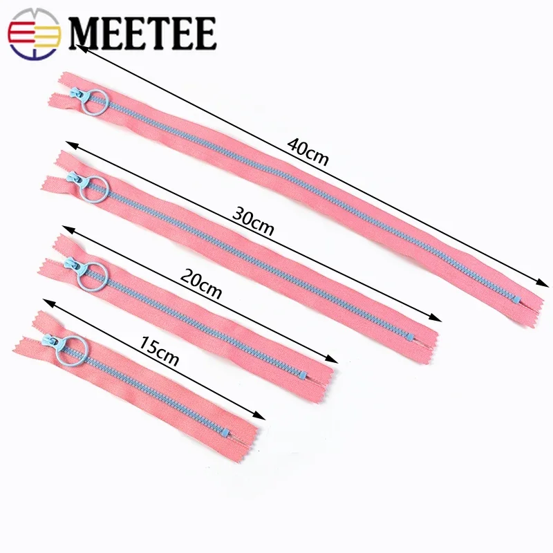 2/5/10 قطع 3 #   الراتنج السوستة حقيبة جيب 15-40 سنتيمتر نهاية قريبة سستة الملابس استبدال البريدي مجتذب يا حلقة إغلاق السحابات الخياطة اكسسوارات