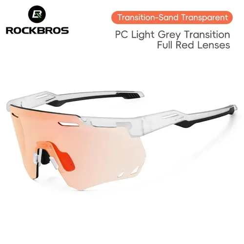 ROCKBROS-gafas de sol polarizadas y fotocromáticas para ciclismo, lentes deportivas para bicicleta de montaña y carretera, protección UV400