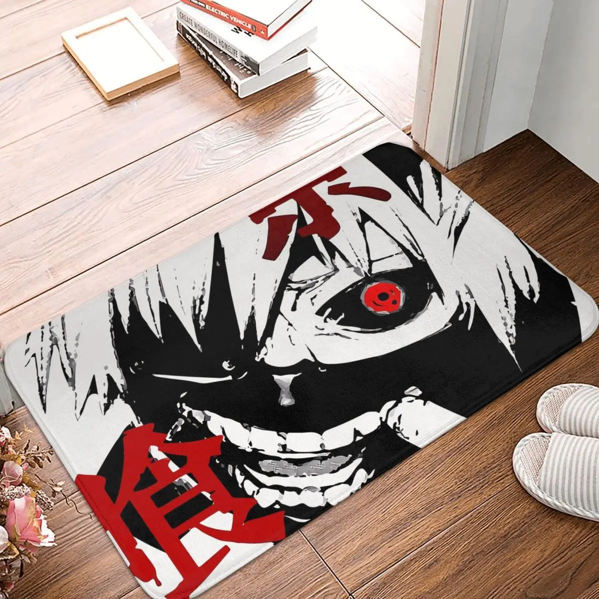 Ghoul Anime Kaneki Ken Non-Slip Carpet Doormat Bedroom Bath Mat Entrance Door Home Rug