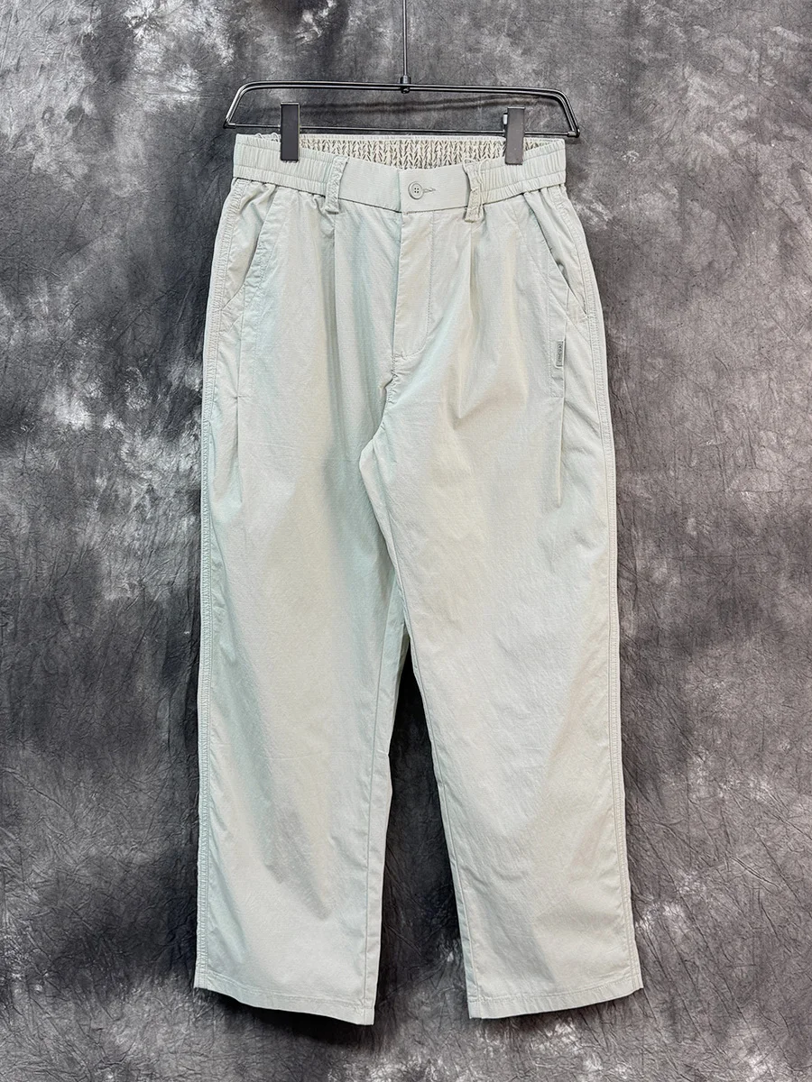 

Retro American Waed Color Simple Casual Pants Men's Spring Summer New Faion Loose Straight Leg Pants Trendy