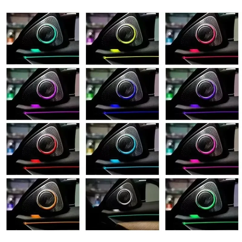 Car For Tesla Model 3 Accessories 2 Rotating Tweeters Treble Speaker Tweeters With 128 Color Gamut Smart With Ambient Lig