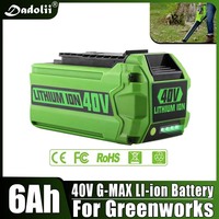 For Greenworks 40V Batteries 6Ah GreenWorks G-MAX Li-ion Battery Manufacturer Replacement Battery for Lawn Mower Power Tools