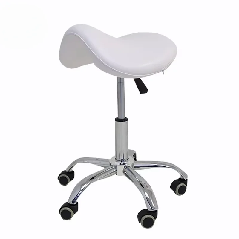 Lifting Saddle Stool Chair With Backrest With Foot Ring Rolling Chair Industrial Stool aesthetic chair For Salon