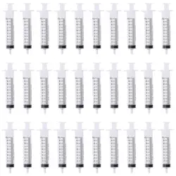 30Pcs Transparent 10ml/cc Plastic Syringe DIY Measuring Syringe Large Syringes Tools Oil or Glue Applicator